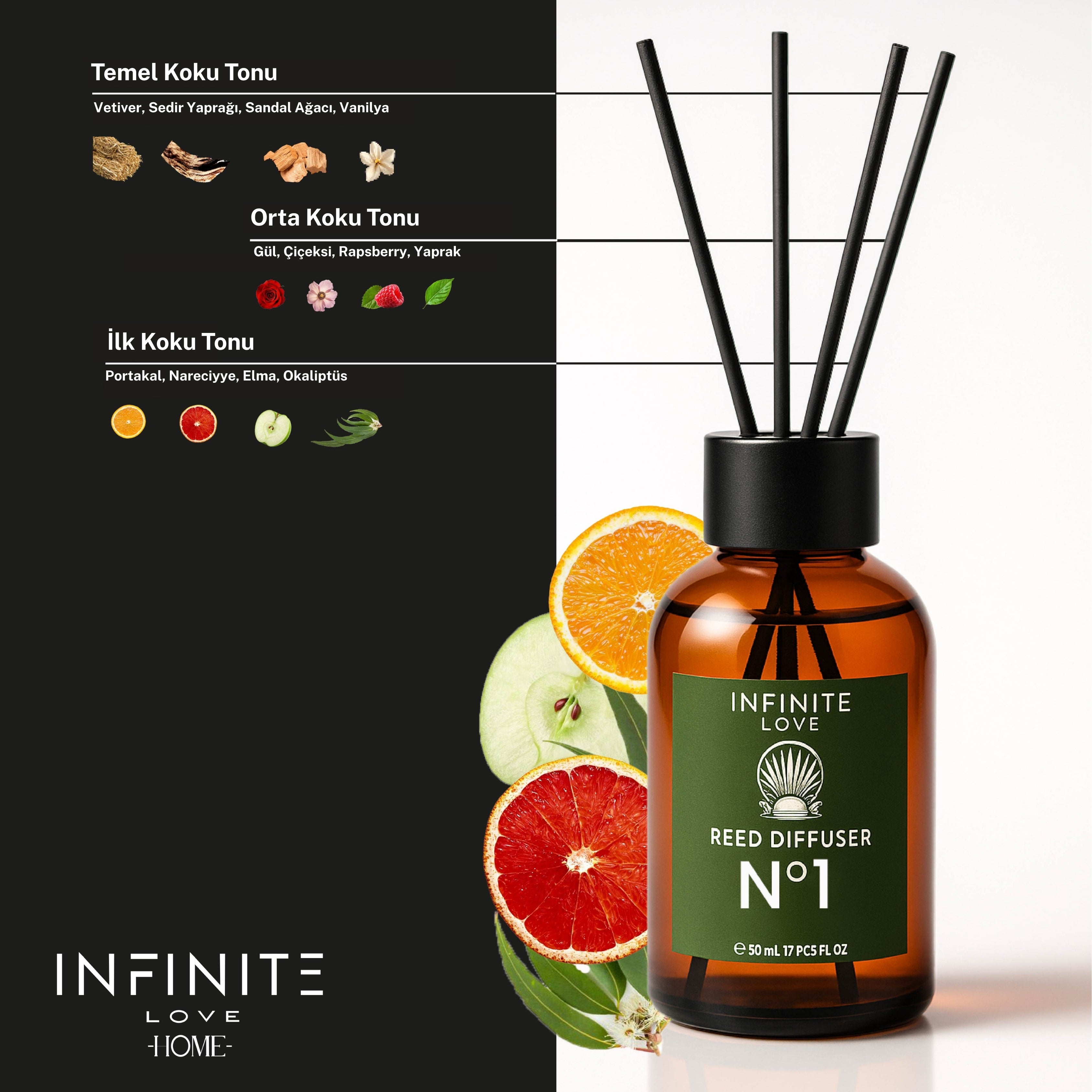 Mor Epoksi&Zeytin Oda Kokusu (Reed Diffuser) +4 adet koku hediyeli