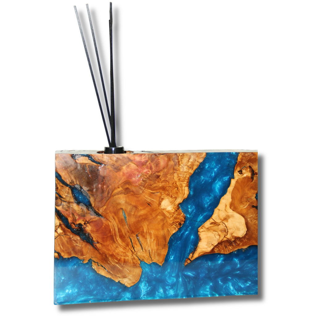 El yapımı ahşap reçine difüzör, epoksi kamış difüzör ile