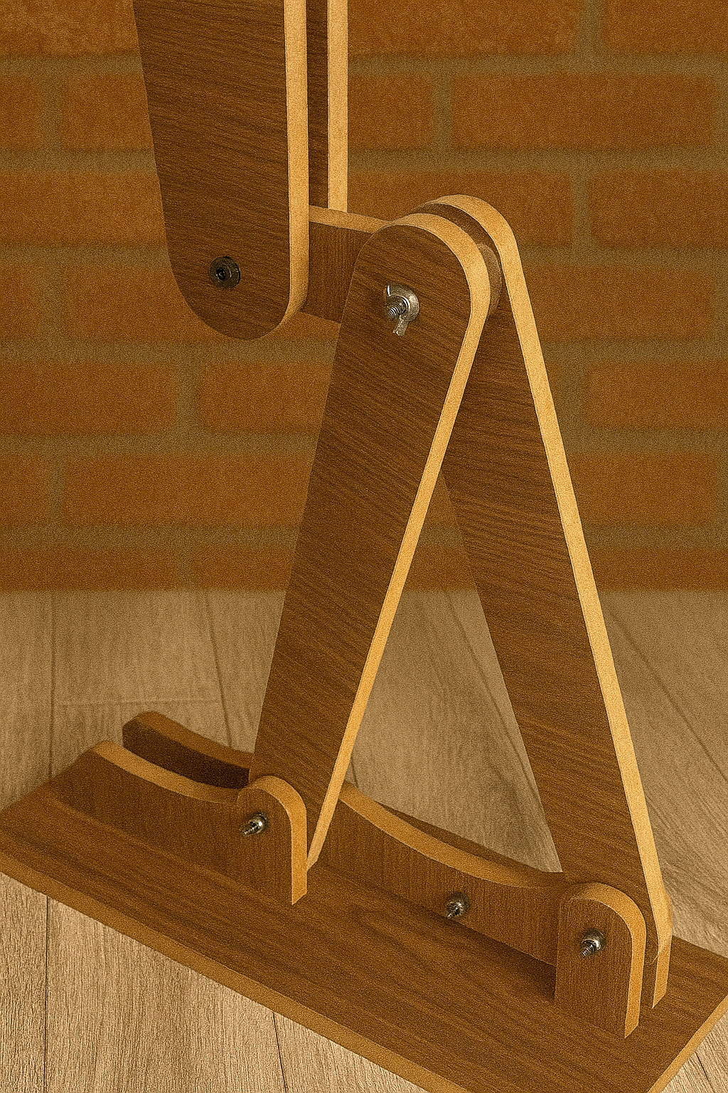 Ayarlanabilir Ahşap İnsan Figürlü Zemin Lambası