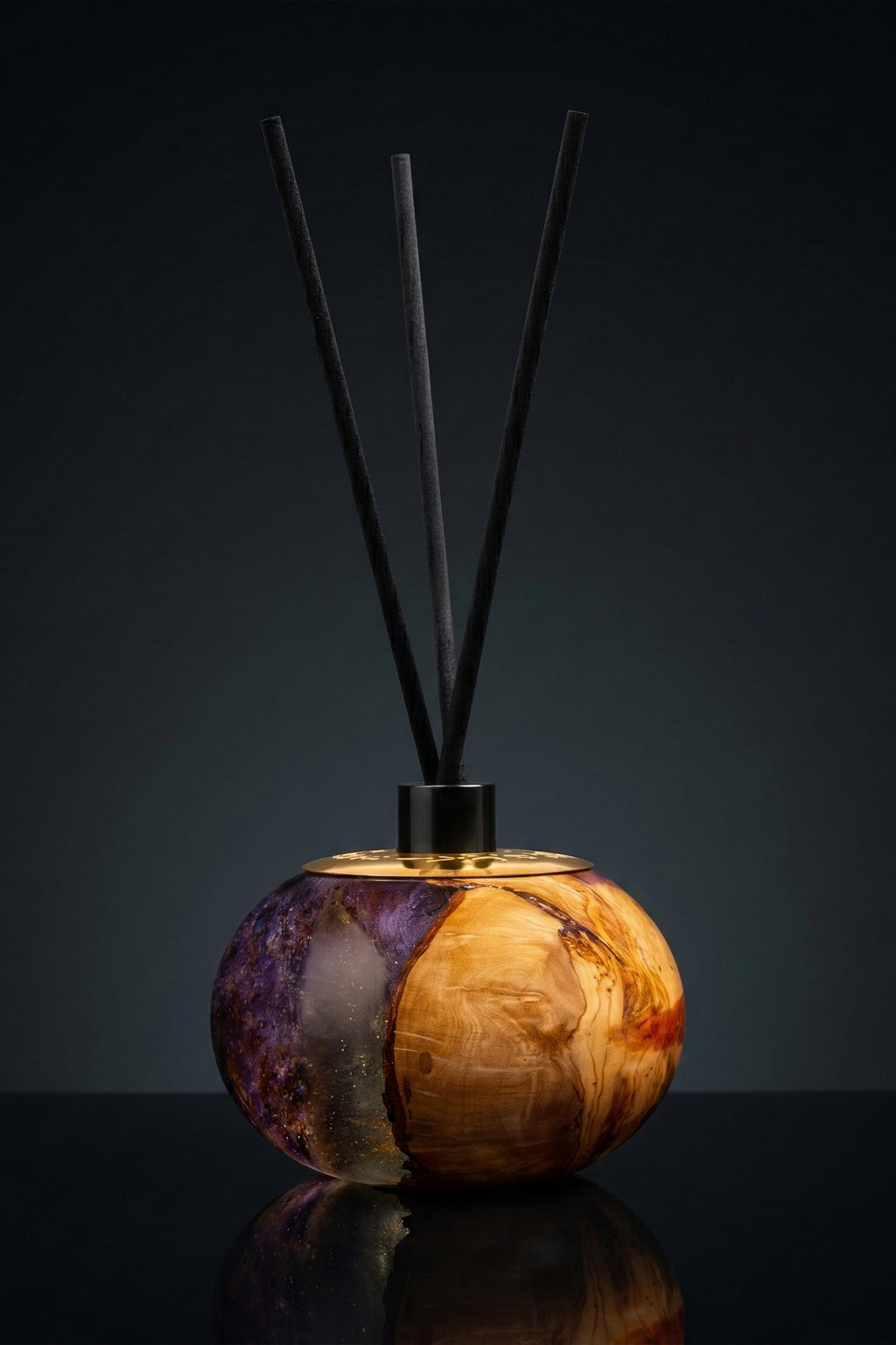 Ø12 cm-El Yapımı Epoxy Reed Diffuser | Oda Kokusu +4 Koku Hediyeli