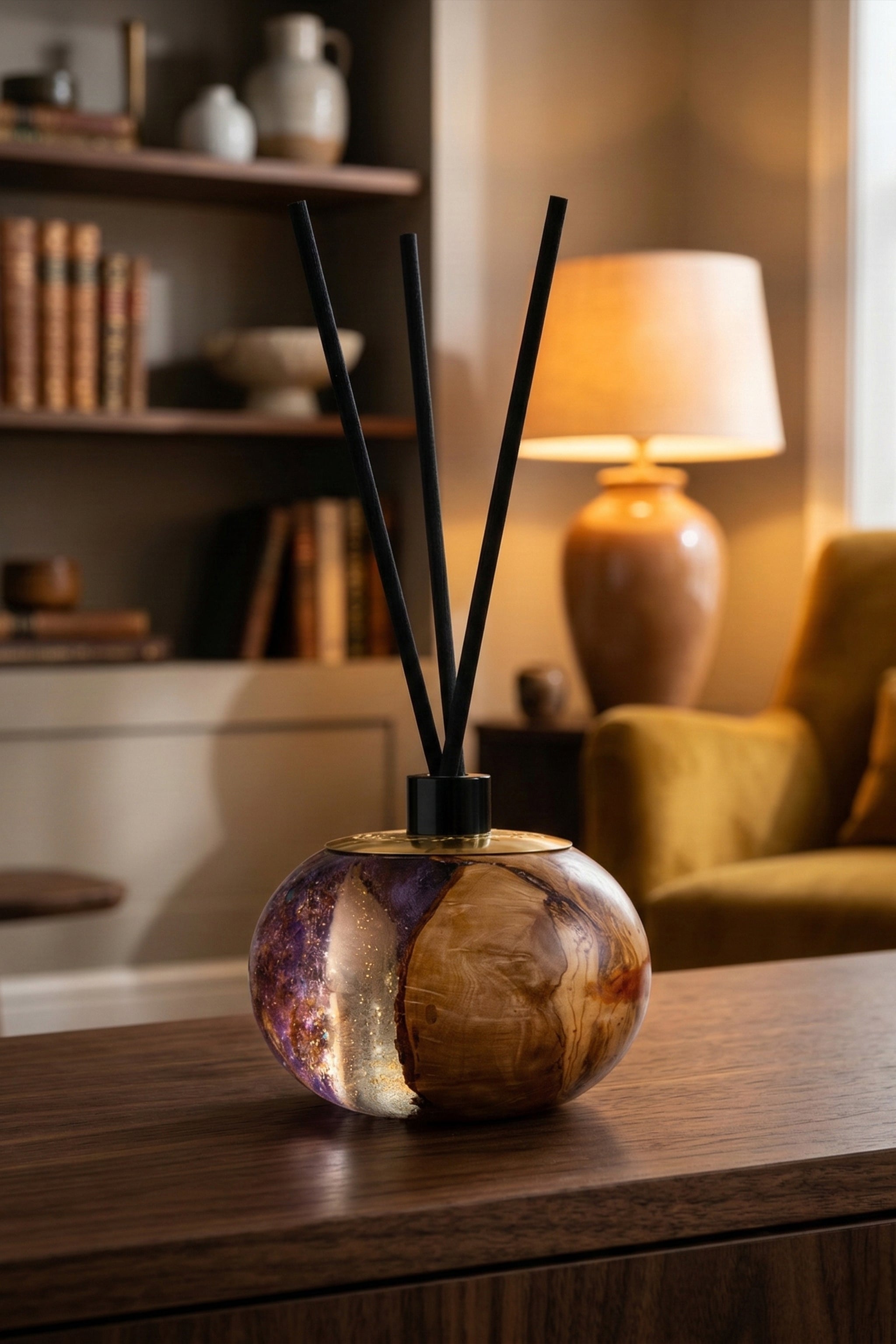 Mor Epoksi&Zeytin Oda Kokusu (Reed Diffuser) +4 adet koku hediyeli