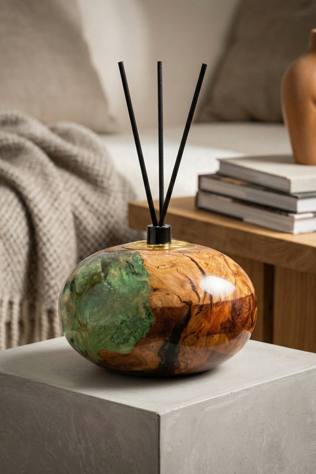 Yeşil Epoxy 19 cm oda kokusu +4 adet koku hediyeli